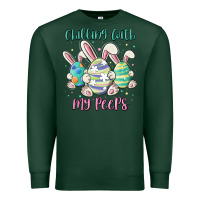 Sports Green chilling with my peeps Premium Sweatshirt - MaliasSmallBusiness
