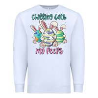 White chilling with my peeps Premium Sweatshirt - MaliasSmallBusiness