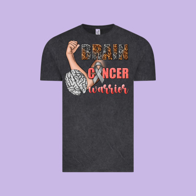 Brain Cancer Warrior Vintage Tee Designed By Texasbilliewilder