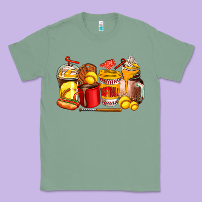 Softball Coffee Cups Classic Tee Designed By Adodesignshop
