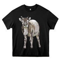 Black reindeer fawn deer Heavy Core Tee - LillyAllenDesigns