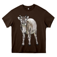 Chocolate Brown reindeer fawn deer Heavy Core Tee - LillyAllenDesigns