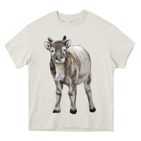 Cream reindeer fawn deer Heavy Core Tee - LillyAllenDesigns
