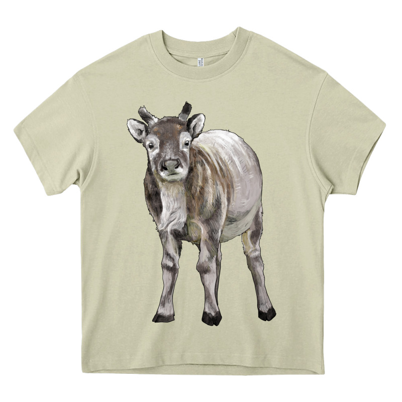 Reindeer Fawn Deer Heavy Core Tee by LillyAllenDesigns | Teevron