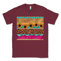 Burgundy leopard sunflower gemstone Classic Tee - JahusDesignShop