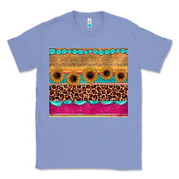 Colony Blue leopard sunflower gemstone Classic Tee - JahusDesignShop