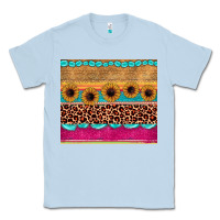 Dusty Blue leopard sunflower gemstone Classic Tee - JahusDesignShop