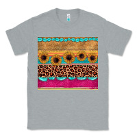 Heather Grey leopard sunflower gemstone Classic Tee - JahusDesignShop