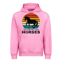 Fuchsia Pink Just A Girl Who Loves Horses Urban Hoodie - Bettercallsaul