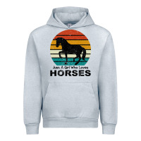 Heather Grey Just A Girl Who Loves Horses Urban Hoodie - Bettercallsaul