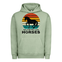 Pigment Oil Green Just A Girl Who Loves Horses Urban Hoodie - Bettercallsaul
