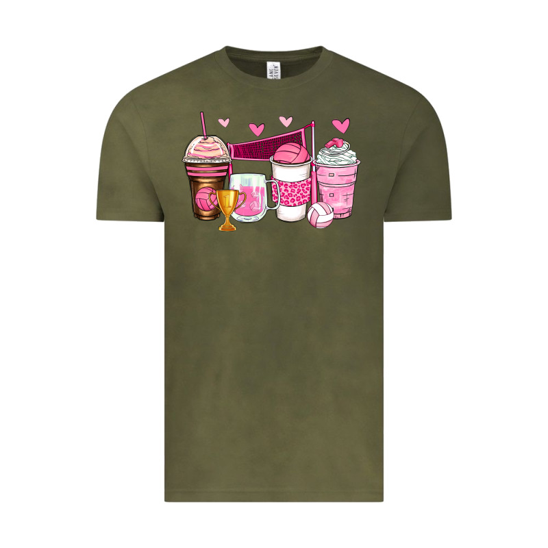 Volleyball Coffee Cups Vintage Tee by Zillion Design Studio | Teevron