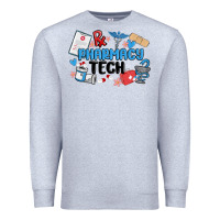 Heather Grey pharmacy tech Premium Sweatshirt - MaliasSmallBusiness