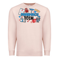 Pale Pink pharmacy tech Premium Sweatshirt - MaliasSmallBusiness