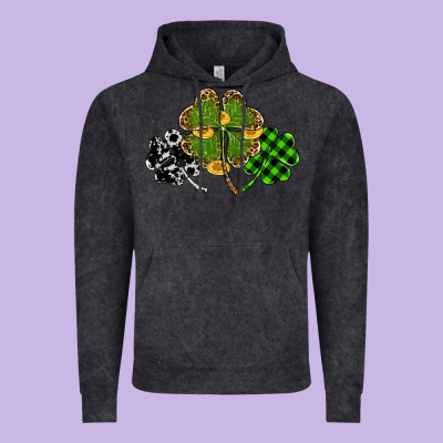 St Patricks Day Shamrock Gold Vintage Hoodie Designed By Ranaportraitstore