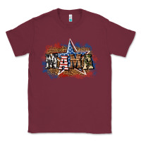 Burgundy patriotic mama Classic Tee - BundleAndBundleShop