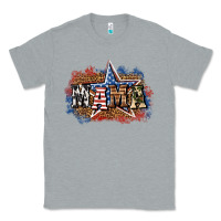 Heather Grey patriotic mama Classic Tee - BundleAndBundleShop