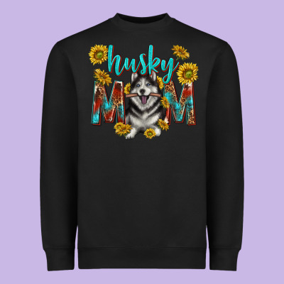 Western Alaskan Husky Mom Heavyweight Sweatshirt Designed By Texasbilliewilder