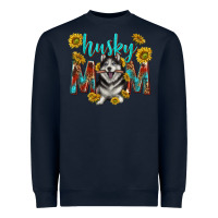 Navy western alaskan husky mom Heavyweight Sweatshirt - texasbilliewilder