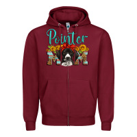 Burgundy german shorthaired pointer mom Zipper Hoodie - Artiststas