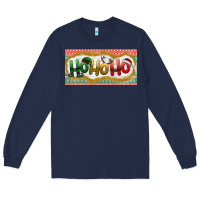 Navy ho ho ho Long Sleeve Tee - BundleAndBundleShop