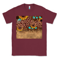Burgundy leopard glitter sunflower gemstone Classic Tee - JahusDesignShop