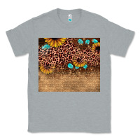 Heather Grey leopard glitter sunflower gemstone Classic Tee - JahusDesignShop
