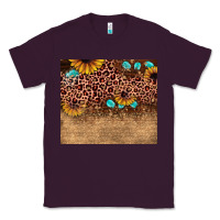 Plum leopard glitter sunflower gemstone Classic Tee - JahusDesignShop