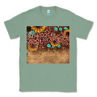 Sage leopard glitter sunflower gemstone Classic Tee - JahusDesignShop