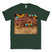 Sports Green leopard glitter sunflower gemstone Classic Tee - JahusDesignShop