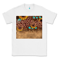 White leopard glitter sunflower gemstone Classic Tee - JahusDesignShop