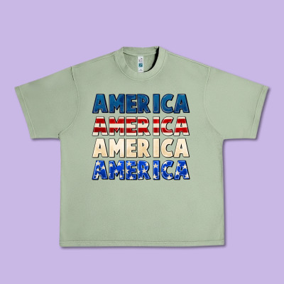 America 4th Of July Urban Heavy Tee Designed By Cowgirlartshop