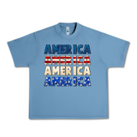 Pebble Blue America 4th of July Urban Heavy Tee - CowGirlArtShop