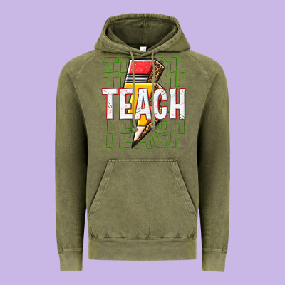 Teach Vintage Hoodie Designed By Texasbilliewilder