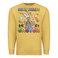 Antique Gold dead inside but it's easter Premium Sweatshirt - MaliasSmallBusiness
