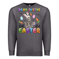 Charcoal Heather dead inside but it's easter Premium Sweatshirt - MaliasSmallBusiness