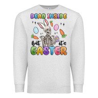 Oatmeal Heather dead inside but it's easter Premium Sweatshirt - MaliasSmallBusiness