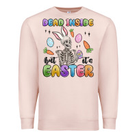 Pale Pink dead inside but it's easter Premium Sweatshirt - MaliasSmallBusiness