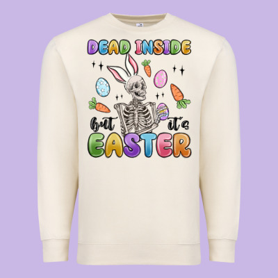 Dead Inside But It's Easter Premium Sweatshirt Designed By Maliassmallbusiness