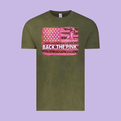 Back The Pink American Flag Vintage Tee Designed By Texasbilliewilder