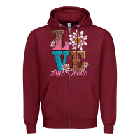 Burgundy valentines day love like jesus Zipper Hoodie - AdoDesignShop