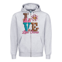 Heather Grey valentines day love like jesus Zipper Hoodie - AdoDesignShop