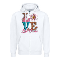 White valentines day love like jesus Zipper Hoodie - AdoDesignShop