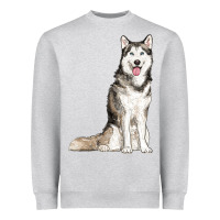 Heather Grey husky Heavyweight Sweatshirt - RanaPortraitStore