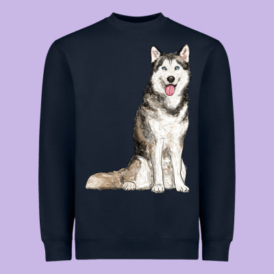 Husky Heavyweight Sweatshirt Designed By Ranaportraitstore