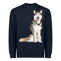Navy husky Heavyweight Sweatshirt - RanaPortraitStore