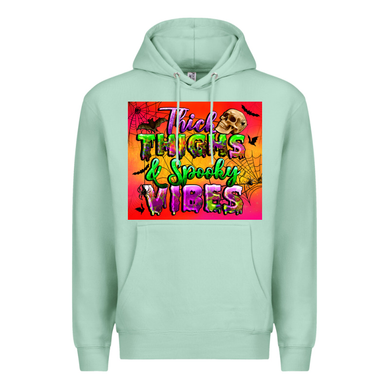 Thick Thighs And Spooky Vibes Tumbler Premium Hoodie by BundleAndBundleShop | Teevron