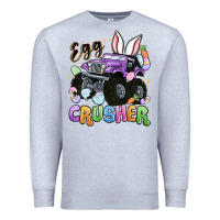 Heather Grey egg crusher Premium Sweatshirt - MaliasSmallBusiness