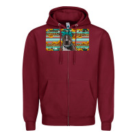 Burgundy pittbull license plate Zipper Hoodie - Artiststas