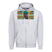 Heather Grey pittbull license plate Zipper Hoodie - Artiststas